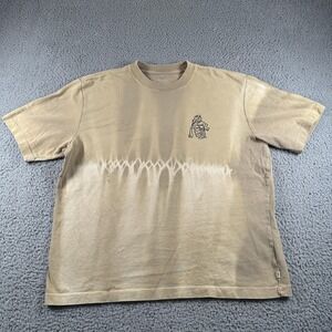 Katin Shirt Mens M Beige Organic Cotton Kanvas Back Graphic Surf Tee Relaxed